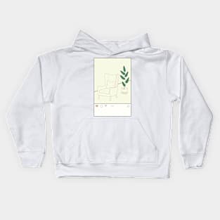 Instagram post of room illustration Kids Hoodie